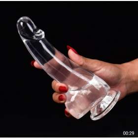 Crystal Clear Dildo & Anal Butt Plug Stopper 